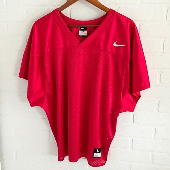 Nike Men’s Jersey Football Speed NFL Solid Red Size L Blokecore A05149-657 Flaw - Picture 2 of 11